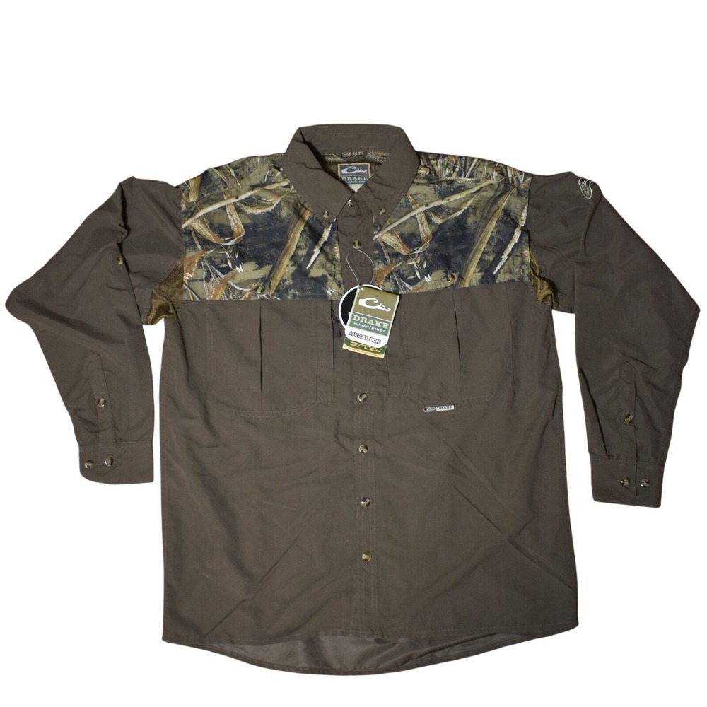 Drake Waterfowl Wingshooter Long Sleeve Shirt Size M Realtree Max-5 Camo NWT NEW